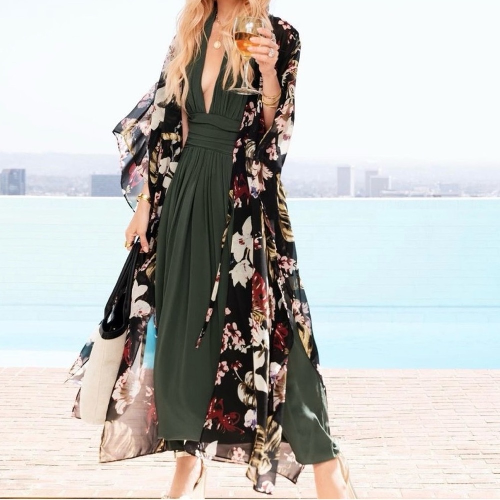 WALTER BAKER Tulum Tropical Print Caftan NEW O/S